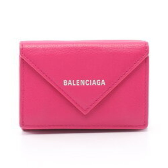 BALENCIAGA Wallet Tri Leather Pink - Picture 1 of 6
